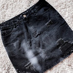 IVIVI Black Denim Miniskirt 🖤